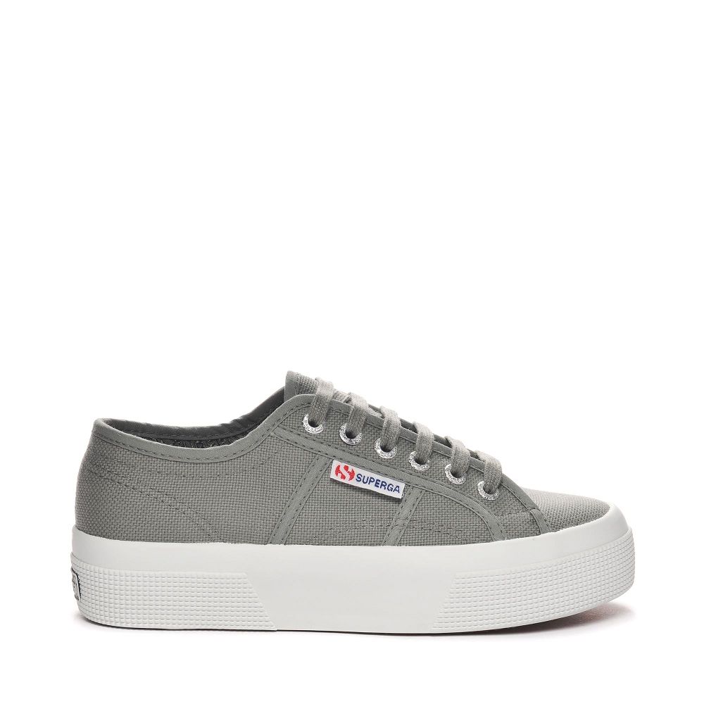 Superga 2740 Grey Platform Sneakers - Women's USA | US3274745